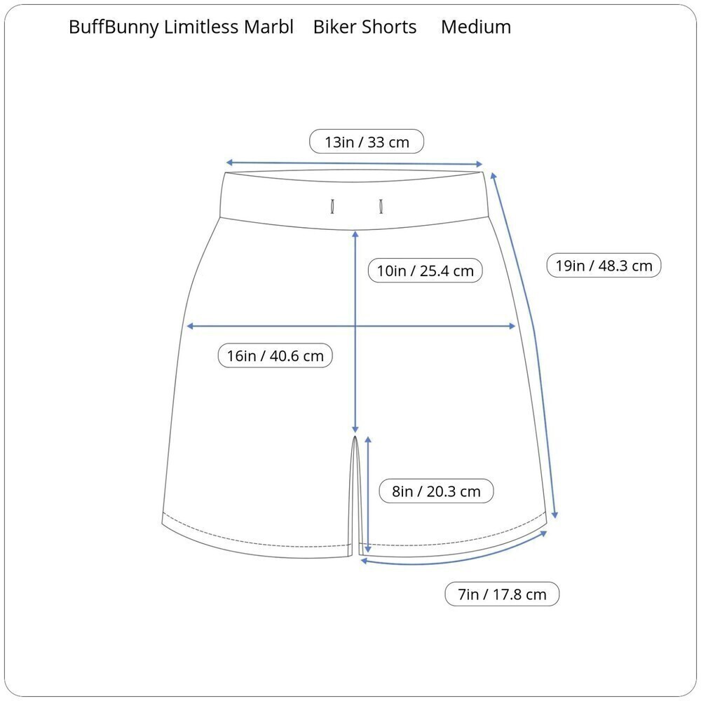 BuffBunny Limitless White Marble Size M Seamless Pocket Biker NEW Active Shorts - Picture 4 of 10